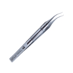 Troutman Colibri Suture Forceps, 0.12mm, 1 x 2 Teeth, Platforms Teeth Set At 45 Degrees, Ergonomic Fenestrated Handle, Overall Length 4-3/8" (110mm) 