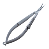 Troutman Conjunctival Scissors, Curved, Blunt Tips, 1mm Mid-Screw To Tip, Smooth Handle, Dull Finish, Overall Length 4-1/4" (107mm) 922725,26-May,E3315