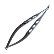 Troutman Katzin Corneal Transplant Scissors, Curved Left, With Lock, Small Blades, With Stop, Three Hole Handle 446271,11/5/3121,K4-2010