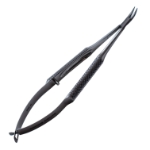 Troutman Needle Holder, Curved, Without Lock, 15mm Mid-Screw To Tip, Knurled Handle, Overall Length 4-7/8" (125mm) 899174,11/7/4361,K6-3250