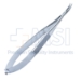 Troutman Tying Forceps, Slightly Curved 10mm Jaws, Serrated Cross Action Handle, Polished Finish, Overall Length 4-5/8" (118mm) - 5-2993