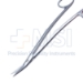 Trusler-Dean Dissecting Scissors, Angled, Bottom Blade Serrated, Overall Length 6-3/4" (171mm) - 114-6181
