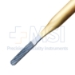 Rasp, TC, Double Ended, Grit 3 & 4, Fine & Coarse, Gold Plated Handle for TC Identification, Overall Length 8-1/2" (216mm) - 16-2111-4