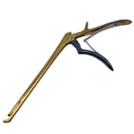Two Tone Ferris Smith Kerrison Rongeur, Titanium Nitrite Body, 40 Degrees Upbite, 6mm Bite, 10mm Opening, Ejector, Standard Footplate, Shaft Length 8" (203.2mm) 