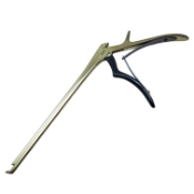 Two Tone Ferris Smith Kerrison Rongeur, Titanium Nitrite Body, 40 Degrees Upbite, 6mm Bite, 10mm Opening, Ejector, Standard Footplate, Shaft Length 9" (229mm) 