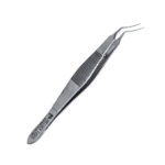 Utrata Capsulorhexis Forceps, Extra Delicate Serrated Tips, Vaulted Shaft, 13.5mm Angled Tip To Bend, Flat Serrated Handle, Overall Length 4" (100mm) 