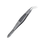 Utrata Capsulorhexis Forceps, Extra Delicate Serrated Tips, Vaulted Shaft, 13.5mm Angled Tip To Bend, Flat Serrated Handle, Overall Length 4" (100mm) 