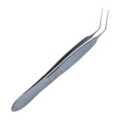 Utrata Capsulorhexis Forceps, 12mm Angled Shafts, Iris Stop, Short Flat Handle, Fine Angled Tips, Overall Length 3-1/4" (83mm) 443161,May-13,E2002