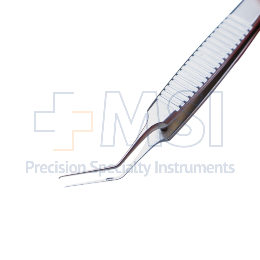 Pinza Capsulorhexis Oftalmica Con Impugnatura Piatta, Angolo/curva, Strumento Chirurgico Nuovo - Foto 3