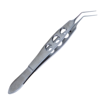 Utrata Capsulorhexis Forceps, Angled, Long Extremely Thin Shafts, 11mm From Bend To Tip, Small Bent Tips, Three Hole Handle, Overall Length 4" (100mm) 1567933,11/6/6192,K5-5081,08-01413