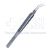 Utrata Capsulorhexis Forceps, Angled, Longitudinal Grooves, Long Extremely Thin Shafts, 11mm From Bend To Tip, Small Bent Tips, Round Handle, Overall Length 4" (100mm) - 11-6-6193