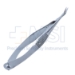 Vannas Capsulotomy Scissors, Angled Forward, Sharp Tips, 6mm Blades, 9mm Mid-Screw To Tip, Serrated Handle, Polished Finish, Overall Length 3-1/4" (80mm) - 5-4499