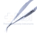Vannas Capsulotomy Scissors, Angled To Side, Sharp Tips, 6mm Blades, 9mm Mid-Screw To Tip, Serrated Handle, Polished Finish, Overall Length 3-1/4" (80mm) - 5-4490