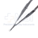 Vannas Capsulotomy Scissors, Curved, Sharp Tips, 6mm Blades, 9mm Mid-Screw To Tip, Serrated Handle, Polished Finish, Overall Length 3-1/4" (80mm) - 5-4498
