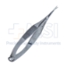 Vannas Scissors, Curved, Sharp Tips, 5mm Long Blades, 10mm Mid-Screw To Tip, Serrated Handle, Overall Length 3-1/4" (83mm) - 11-5-6121