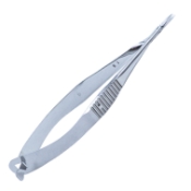 Vannas Capsulotomy Scissors, Straight, Sharp Tips, 6mm Blades, 9mm Mid-Screw To Tip, Serrated Handle, Polished Finish, Overall Length 3-1/4" (80mm) 948658,May-97,K4-5000,08-03508,E3386