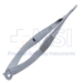 Vannas Capsulotomy Scissors, Straight, Blunt Tips, 6mm Blades, 8mm Mid-Screw To Tip, Serrated Handle, Polished Finish, Overall Length 3-1/4" (84mm) - 5-4497-B