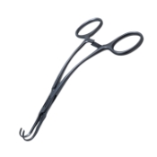 Vascular Clamp Forceps, Curved, Working Length 9/16" (14mm) 