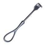 Volkmann Finger Retractor, 4 Prongs, Sharp, Fenestrated Ring Handle, Overall Length 4-1/2" (114mm) 