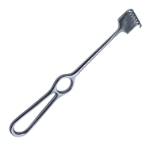 Volkmann Retractor, 6 Prongs, Sharp, 28mm x 10mm, Finger Ring Handle, Overall Length 8-1/2" (216mm) 