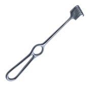 Volkmann Retractor, 6 Prongs, Sharp, 28mm x 10mm, Finger Ring Handle, Overall Length 8-1/2" (216mm) 