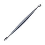 Volkmann Curette, Double Ended, Oval Round Cups, Overall Length 6-1/2" (165mm) 