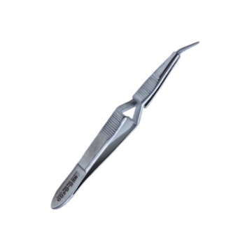 Watzke Sleeve Spreading Forceps, Angled 30 Degrees, Serrated 10mm Tips, Serrated Cross-Action Handle, Polished Finish, Overall Length 4-3/4" (120mm) 1676221,May-89,K5-7950,E5378