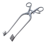 Weitlaner Retractor, 3 x 4 Prongs, Blunt, 23mm Depth x 21mm Height, Overall Length 9-1/2" (241mm) 