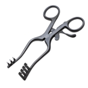 Weitlaner Retractor, 3 x 4 Prongs, Sharp, 14mm x 18mm, Overall Length 5-1/2" (140mm) 