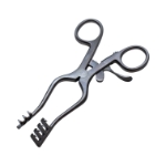 Weitlaner Retractor, 3 x 4 Prongs, Sharp, 18mm Deep, Overall Length 5-1/2" (140mm) 
