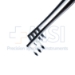Weitlaner Retractor, 3 x 4 Prongs, Sharp, 18mm Deep, Overall Length 6-1/4" (160mm) - 846-400-16