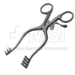 Weitlaner Retractor, 3 x 4 Prongs, Sharp, 18mm Deep, Overall Length 6-1/4" (160mm) - 846-400-16