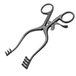 Weitlaner Retractor, 3 x 4 Prongs, Sharp, 18mm Deep, Overall Length 6-1/4" (160mm) 