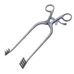 Weitlaner Retractor, 3 x 4 Prongs, Sharp, 23mm Depth x 21mm Height, Overall Length 9-1/2" (241mm) 