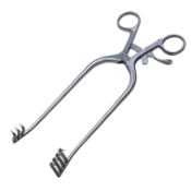 Weitlaner Retractor, 3 x 4 Prongs, Sharp, 23mm Depth x 21mm Height, Overall Length 9-1/2" (241mm) 