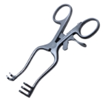 Weitlaner Retractor, 2 x 3 Prongs, Sharp, 13mm x 13mm, Overall Length 4" (102mm) 