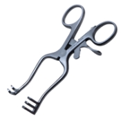 Weitlaner Retractor, 2 x 3 Prongs, Sharp, 13mm x 13mm, Overall Length 4" (102mm) 