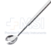 Wells Enucleation Spoon, 21mm Wide Curved Spoon, 5mm X 10mm Notch, Smooth Flat Handle, Polished Finish, Overall Length 5-3/4" (145mm) - 5-4831