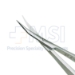 Westcott Utility Scissors, Curved (7 Degrees +-2 Degrees), Blunt Tips, 1" (25mm) Mid-Screw To Tip, Serrated Grip Handle, Polished Finish, Overall Length 4-1/2" (131mm) - 242-455-343