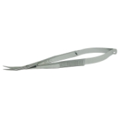 Westcott Utility Scissors, Curved (7 Degrees +-2 Degrees), Blunt Tips, 1" (25mm) Mid-Screw To Tip, Serrated Grip Handle, Polished Finish, Overall Length 4-1/2" (131mm) 