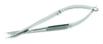 Westcott Tenotomy Scissors, Curved, Right, Blunt Tips, Sub-Miniature Model, Rounded Westcott Blades, 11mm Mid-Screw To Tip, Serrated Handle, Polished Finish, Overall Length 4" (102mm) E3320 RX,5597E,E3320 RX