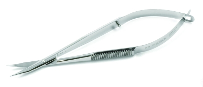 Westcott Tenotomy Scissors, Curved, Right, Blunt Tips, Sub-Miniature Model, Rounded Westcott Blades, 11mm Mid-Screw To Tip, Serrated Handle, Polished Finish, Overall Length 4" (102mm) E3320 RX,5597E,E3320 RX