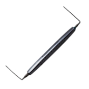 Wheeler Cyclodialysis Spatula, Double Ended, 1.75mm x 30mm Sterling Silver Blade, Serrated Flat Handle, Polished Finish, Overall Length 5-1/2" (139mm) K3-2120,E0724,6862E,K3-2120,E0724