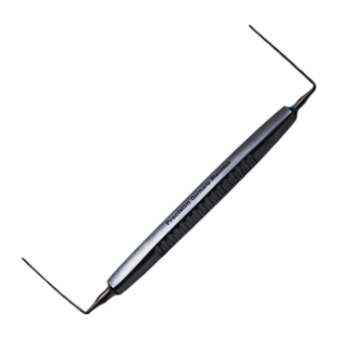 Wheeler Cyclodialysis Spatula, Double Ended, 1.75mm x 30mm Sterling Silver Blade, Serrated Flat Handle, Polished Finish, Overall Length 5-1/2" (139mm) K3-2120,E0724,6862E,K3-2120,E0724
