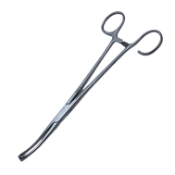 White Tonsil Seizing Forceps, Curved, 6mm Jaws, Overall Length 7-1/4" (182mm) 