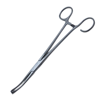 White Tonsil Seizing Forceps, Curved, 6mm Jaws, Overall Length 7-1/4" (182mm) 