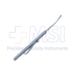 Wilder Scleral Depressor, 2.5mm Diameter x 15mm Long Angled Tip, Serrated Flat Handle, Polished Finish, Pocket Clip, Overall Length 5" (130mm) - 5-6216