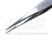 Wills Hospital Utility Forceps, Serrated Handle, Polished Finish, Straight Shafts, 13mm Crisscross Serrated Platform, Overall Length 4-1/4" (110mm) - 5-2011