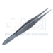 Wills Hospital Utility Forceps, Serrated Handle, Polished Finish, Straight Shafts, 13mm Crisscross Serrated Platform, Overall Length 4-1/4" (110mm) - 5-2011