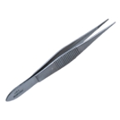 Wills Hospital Utility Forceps, Serrated Handle, Polished Finish, Straight Shafts, 13mm Crisscross Serrated Platform, Overall Length 4-1/4" (110mm) 40664,May-11,E1900